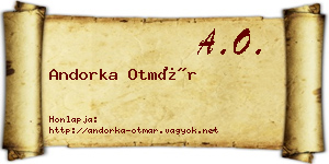 Andorka Otmár névjegykártya